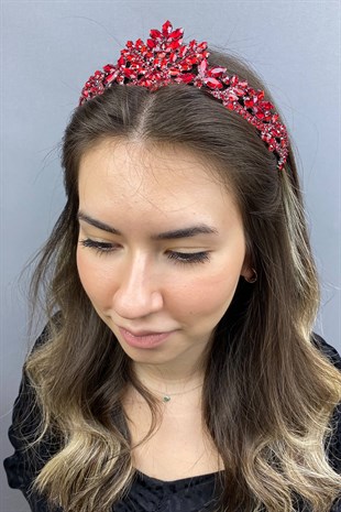 Red Bridal Henna Crown