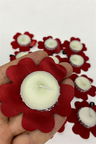 Red Gift Henna Hand Candle 12 pcs