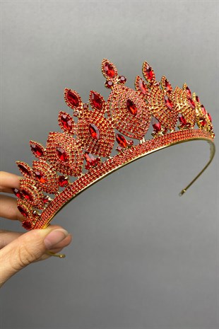 Red Hera Model Bride Henna Crown