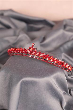 Red Thin Shuttle Stone Bridal Henna Crown