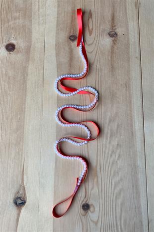 Red Pearl Promise Engagement Ribbon