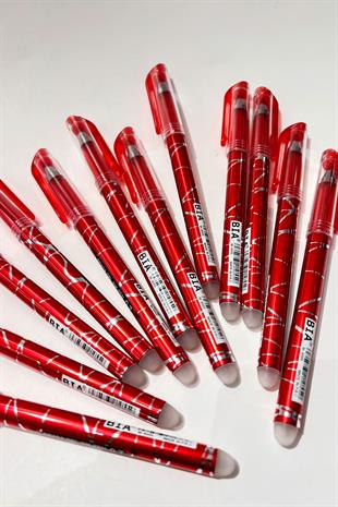 Red Heat-Ejectable Iron-On Pen for Textiles, Drawing, and Tailoring.