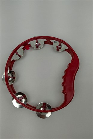 Red Henna Tambourine 1 Piece