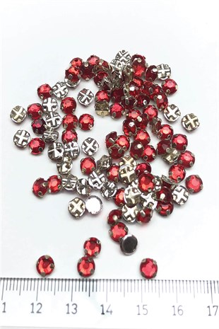 Kırmızı Küçük Kasalı Dikme Taş 25 adet