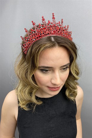 Kırmızı Leonis Model Gelin Kına Tacı