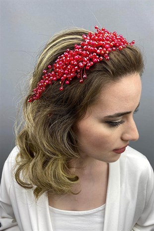Red Lisa Model Bride Henna Crown