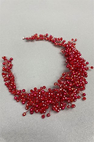 Red Lisa Model Bride Henna Crown