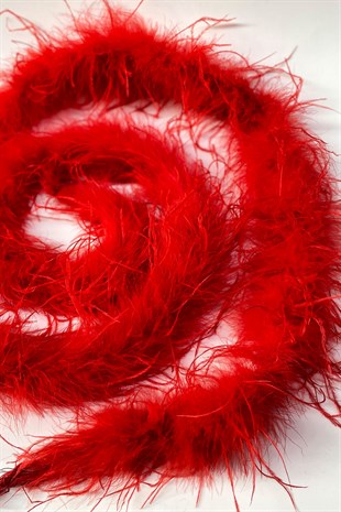 Red Malibu Ostrich Feather