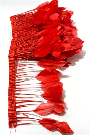 Red Malibu Ostrich Feather