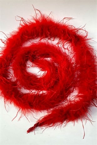 Red Malibu Ostrich Feather