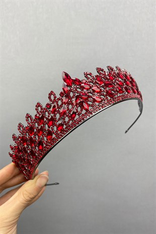 Red Mia Stone Henna Bridal Crown