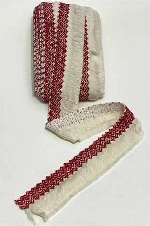 Kırmızı Pamuk Püskül Saçak