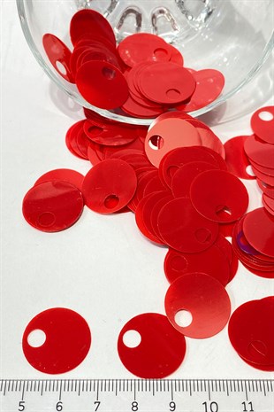 Kırmızı Patik ve Çanta Pulu 20 mm