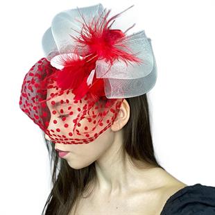 الجملة الأحمر رقصة البولكا نقطة Voilet الزفاف وقبعة الحزب