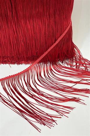 Kırmızı Saçak Püskül Şerit