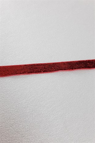 Red Glittery Velvet Ribbon 1 cm