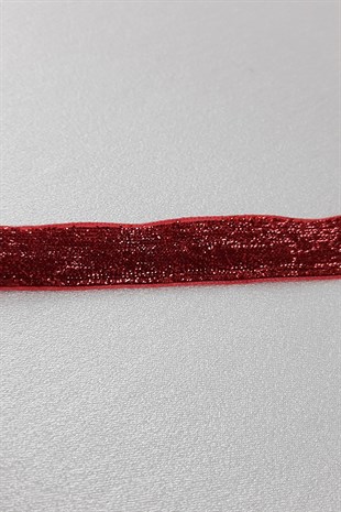 Red Glittery Velvet Ribbon 1.5 cm