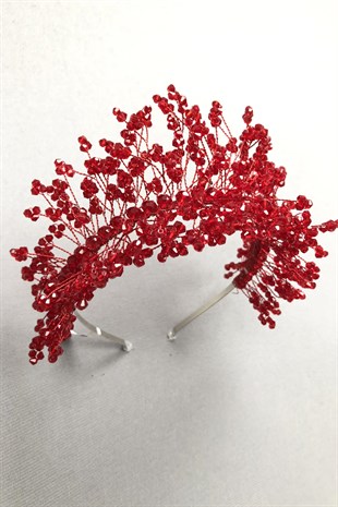 Red Sirius Crystal Stone Henna and Bridal Crown