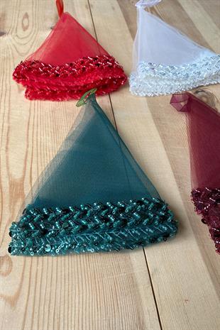 Red Water Vip Model Beaded Bridal Halay Handkerchief 5 pcs