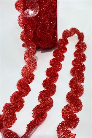 Red Waterway Pattern Iron-on Strip Applique