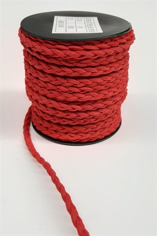 Kırmızı Süet Örgü İp