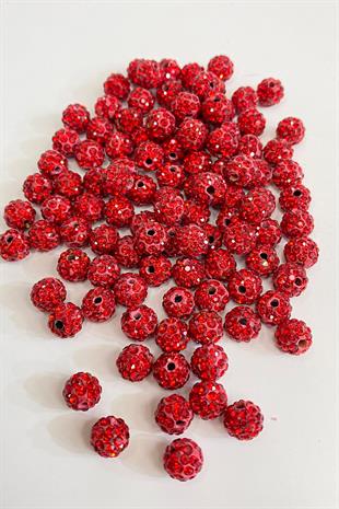 Red Shiny Stone Bead 8 mm