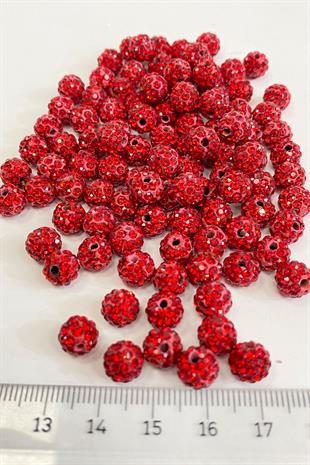 Red Shiny Stone Bead 8 mm