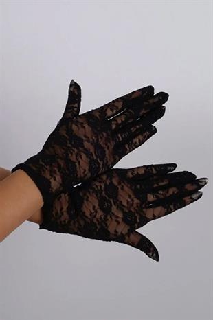 Kısa Zarif Dantel Gelin Eldiveni Nikah Abiye Parti Aksesuarı