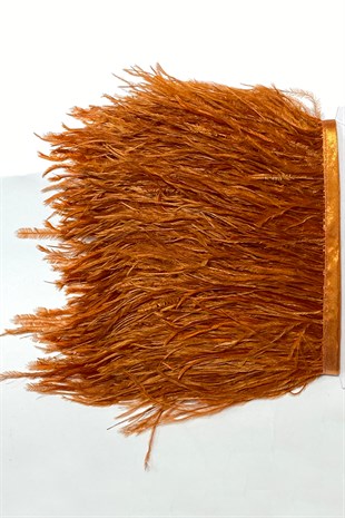 Red Brown Ostrich Feather 1 mt