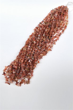 Red Brown Pebble Stone Beads