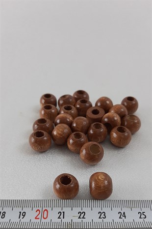 Red Brown Wooden Beads 10 mm