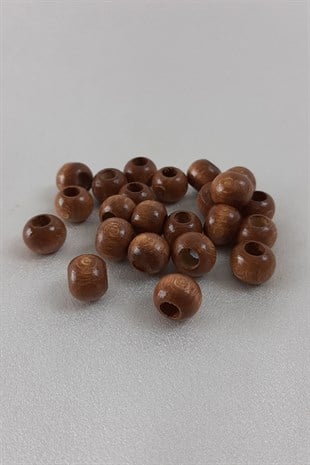 Red Brown Wooden Beads 10 mm