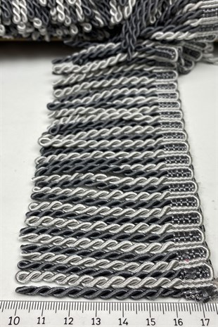 Koyu Açık Gri Bulyon Saçak Püskül