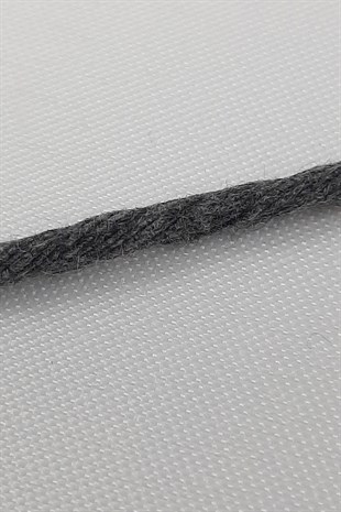 Koyu Gri İnce Büklüm Makrome