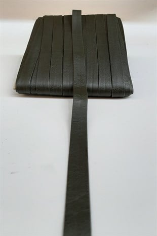 Koyu Kahve Biye Deri Şerit 1,5 Cm