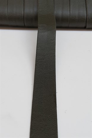 Koyu Kahve Biye Deri Şerit 1,5 Cm