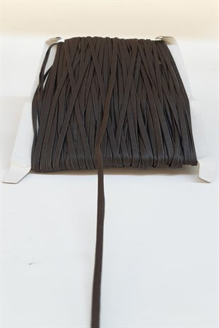 Koyu Kahve Deri Şerit 0,5 Cm