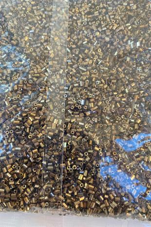 Dark Brown Coated Cut Beads 2.5 mm 500 grm