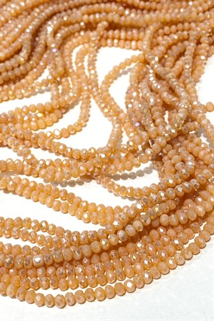 Koyu Krem Kristal Boncuk 4 mm