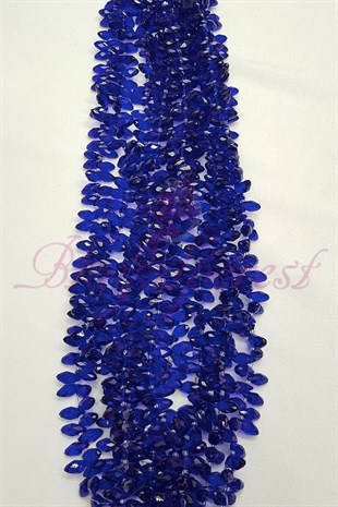 Koyu Mavi Dizi Damla Kristal