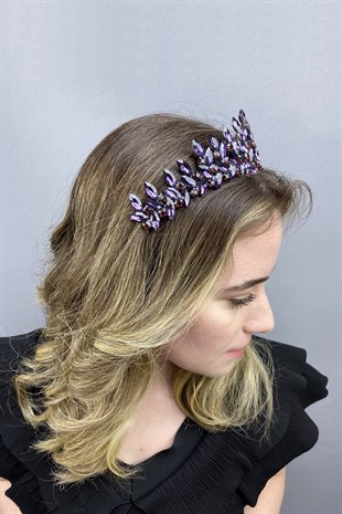 Dark Purple Subra Model Bridal Henna Crown