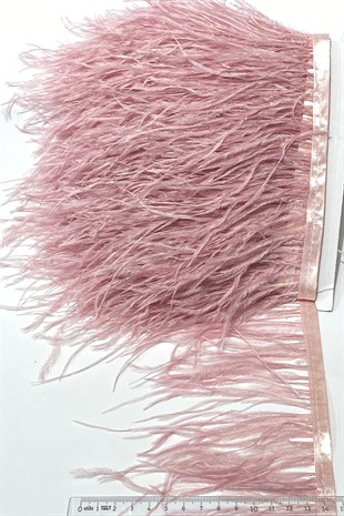 Dark Powder Ostrich Feather 1 mt