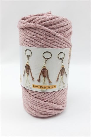 Dark Powder Fine Twist Macrame