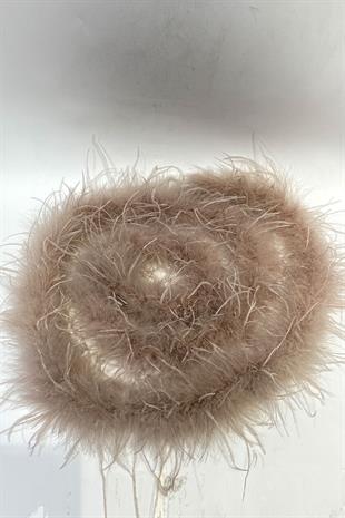 Dark Powder Malibu Ostrich Feather