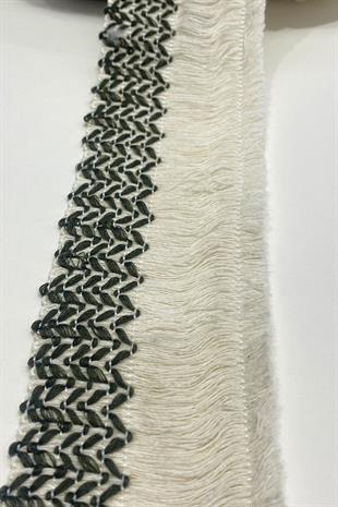 Koyu Yeşil Pamuk Püskül Saçak