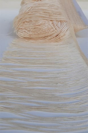 Krem 15 Cm Saçak Şerit Püskül