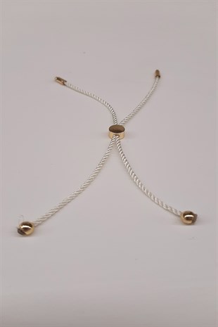 Krem Asansörlü Bileklik İpi