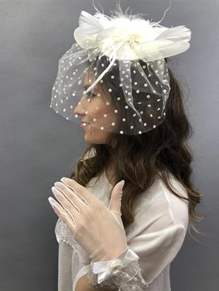 الجملة قفازات كريم Vualet قبعة الزفاف