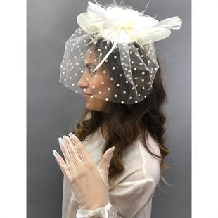 الجملة قفازات كريم Vualet قبعة الزفاف