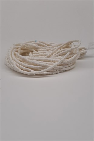 Cream Fimo Dough Beads 4mm